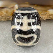 Natural Powerful Tibetan Old Oily Agate Double Nectar Vessel Dzi Bead Heavenly Master (Tian Zhu) 花蜜容器眼天珠 4.75g 17.8 by 13.3mm - Huangs Jadeite and Jewelry Pte Ltd