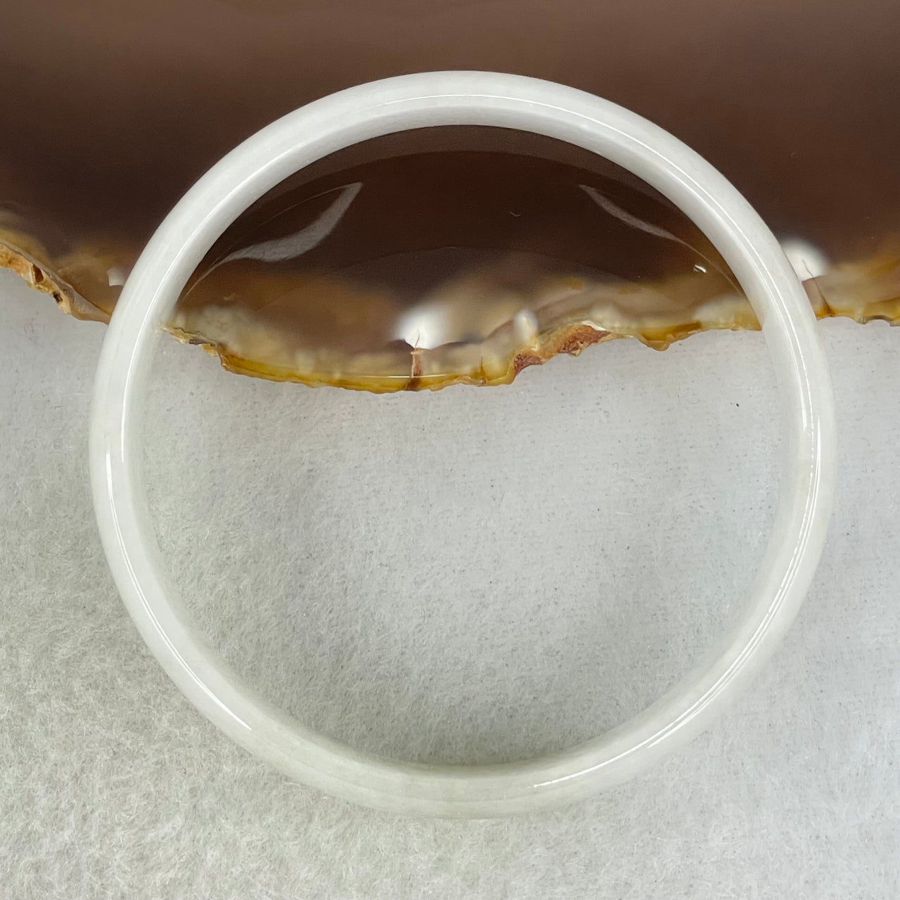 Type A Light Lavender Green Jadeite Bangle Internal Diameter 53.8mm 25.64g 13.6 by 4.1mm (Close to Perfect) - Huangs Jadeite and Jewelry Pte Ltd