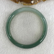 Certified Natural Icy Green Agate Bangle 33.52g Internal Diameter 58.3mm 10.7 by 7.5mm ( Perfect) - Huangs Jadeite and Jewelry Pte Ltd