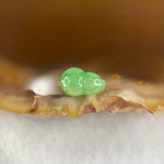 Type A Old Mine Spicy Green Jadeite Hulu Charm Stone For Setting 0.23g 8.0 by 5.5 by 2.8mm - Huangs Jadeite and Jewelry Pte Ltd