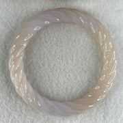 Natural Purple Flower Agate Bangle Set 77.78g Inner Diameter 55.7mm 9.6 by 10.5mm (Perfect) - Huangs Jadeite and Jewelry Pte Ltd
