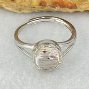 Above Average Grade Natural Super 7 Crystal in S925 Sliver Ring (Adjustable Size) 1.98g 9.4 by 7.1 by 4.5mm - Huangs Jadeite and Jewelry Pte Ltd