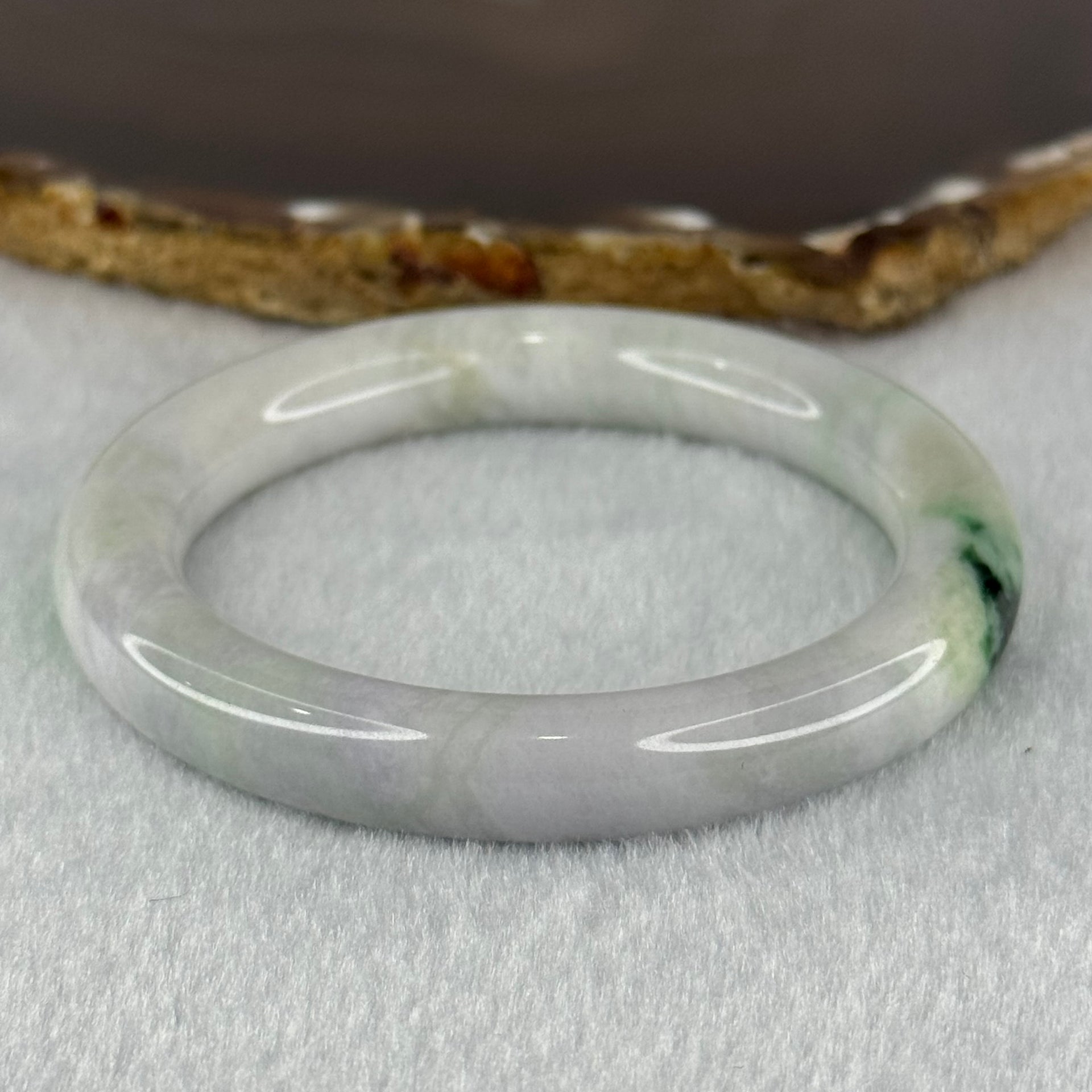 Type A Light Lavender with Green Piao Hua Bangle 49.42g 10.0 by 9.6mm Internal Diameter 54.0mm (Slight External Rough) - Huangs Jadeite and Jewelry Pte Ltd