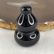 Natural Black Obsidian Mini Hulu Display 38.32g 44.7 by 29.0mm - Huangs Jadeite and Jewelry Pte Ltd