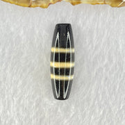 Natural Powerful Tibetan Old Oily Agate 3-Lines Dzi Bead Heavenly Master (Tian Zhu) 8.17g 38.1 by 12.2mm - Huangs Jadeite and Jewelry Pte Ltd