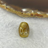 Good Grade Natural Golden Rutilated Quartz Crystal Lulu Tong Barrel 天然金顺发晶水晶露露通桶 
2.83g 14.3 by 10.4mm - Huangs Jadeite and Jewelry Pte Ltd