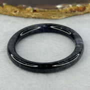 Type A Black Grey Wuji Jadeite Baby Bangle 16.33g Internal Diameter 39.8mm 6.7 by 6.4mm - Huangs Jadeite and Jewelry Pte Ltd