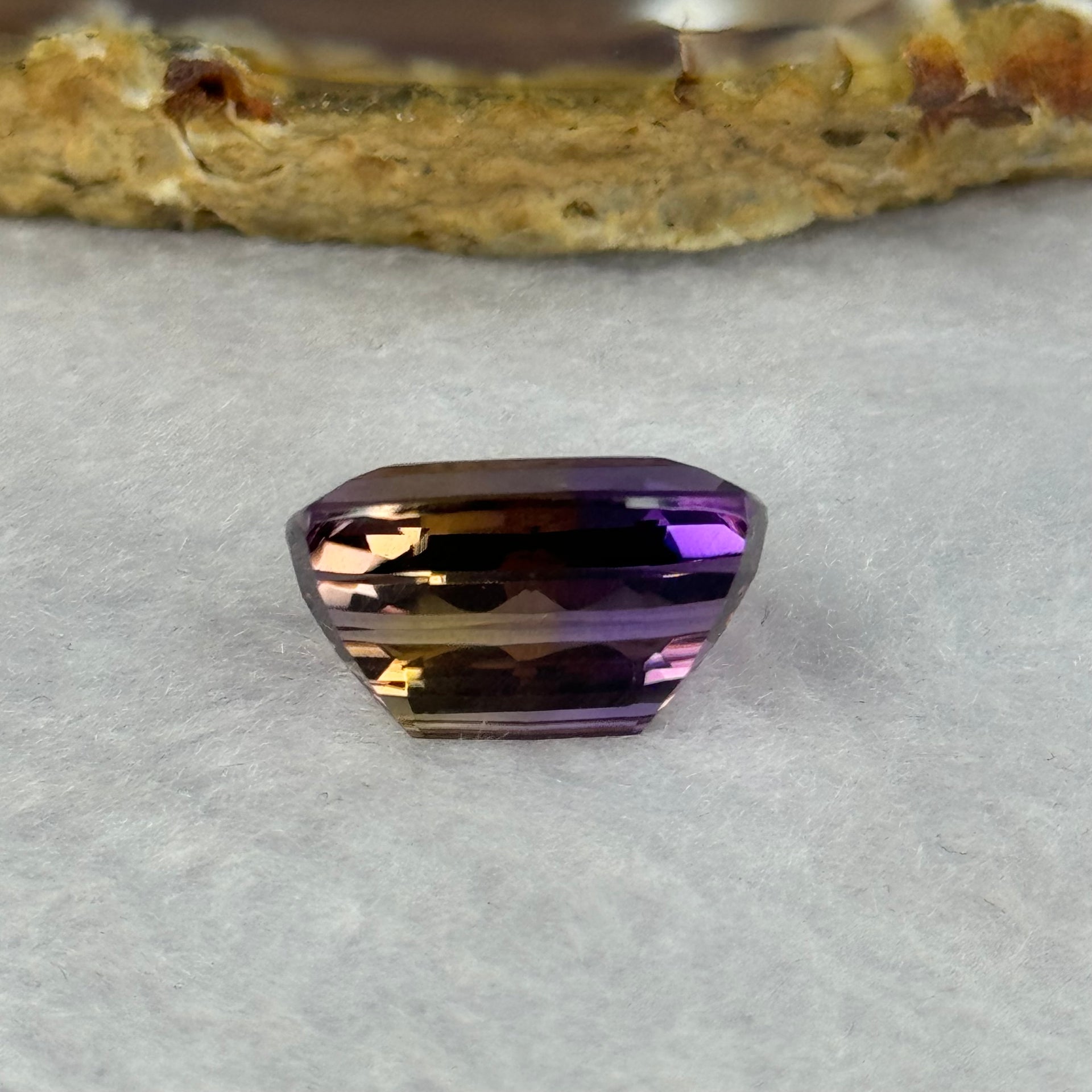 Natural Faceted Ametrine Cushion Cut 15.09ct 16.6 by 13.5 by 9.4mm - Huangs Jadeite and Jewelry Pte Ltd