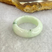 Type A Light Green with Moss Green Piao Hua Jadeite Ring 4.39g 7.0 by 3.9mm US7 HK15.2 - Huangs Jadeite and Jewelry Pte Ltd