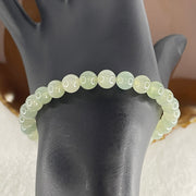 Natural Type A Semi Icy Light Green Jadeite Beads Bracelet | (16.95g | 16.5cm | 7.0mm x 27 Beads | Heart Chakra Radiance, "Ping An" Smooth Luck & Feng Shui Prosperity Catalyst) - Huangs Jadeite and Jewelry Pte Ltd