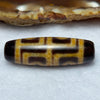 Natural Powerful Tibetan Old Oily Agate 4 Eyes Dzi Bead Heavenly Master (Tian Zhu) 四眼天诛 9.23g 39.0 by 12.5mm - Huangs Jadeite and Jewelry Pte Ltd