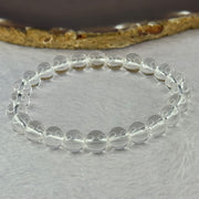 Natural Clear Quartz Bracelet 天然白水晶手链 18.70g 16.5cm 8.4mm 24 Beads - Huangs Jadeite and Jewelry Pte Ltd