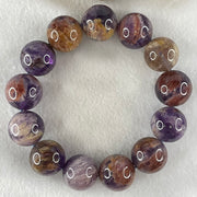 Above Average Grade Natural Amethyst Phantom Quartz Beads Bracelet 天然紫幽灵水晶手链 111.14g 19cm 19.0mm 13 Beads - Huangs Jadeite and Jewelry Pte Ltd