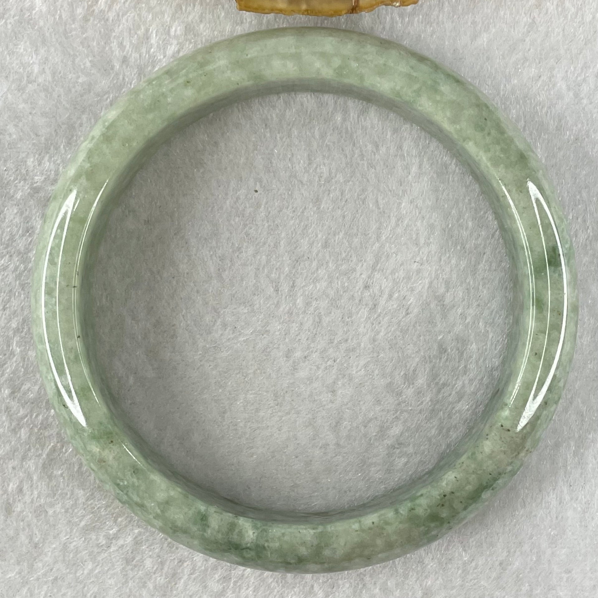 Type A Green Dou Qing Jadeite Bangle 51.01g Internal Diameter 57.8mm 13.7 by 7.8mm (Close to Perfect) - Huangs Jadeite and Jewelry Pte Ltd