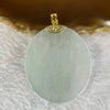 High Icy Type A Sky Blue Jadeite Wu Shi Pai 无事牌 18k Pendant with Diamonds 29.39g 50.8 by 43.9 by 4.9mm - Huangs Jadeite and Jewelry Pte Ltd