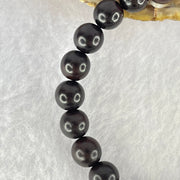 Natural Indian Small Leaf Zitan Rose Wood Beads Bracelet 天然小叶紫檀手链 7.16g 14.5cm 8.2mm 22 Beads - Huangs Jadeite and Jewelry Pte Ltd