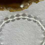 Natural Clear Quartz Bracelet 天然白水晶手链 18.64g 16.5cm 8.4mm 24 Beads - Huangs Jadeite and Jewelry Pte Ltd