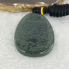 Grand Master Type A Semi Icy Blueish Green Jadeite God Of Fortune Cai Shen Ye 财神爷 Pendant 40.37g 61.4 by 38.0 by 5.2mm - Huangs Jadeite and Jewelry Pte Ltd