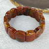 Natural Red Jasper Bracelet for Grounding, Stability, Creativity, Accomplishment, Greater Insights 59.88g 17cm 19.6 14.2 by 7.5mm 14 pcs - Huangs Jadeite and Jewelry Pte Ltd