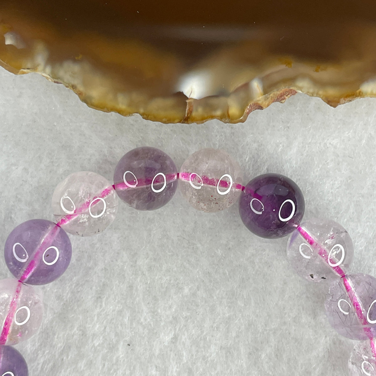 Certified Entry-Grade Natural Super 7 Crystal Beads Bracelet | Bold High-Density Showcase Strand | Authentic Sacred Seven Multi-Mineral Inclusions Quartz Spiritual Catalyst & Auric Shield Bracelet (25.02g | 16cm Length | 9.7mm | 20 Beads)
