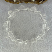 Natural Clear Quartz Dragon Turtle and Beads Bracelet 56.42g 17cm 17.9 by 13.2 by 11.7mm 10 Dragon Turtle - Huangs Jadeite and Jewelry Pte Ltd