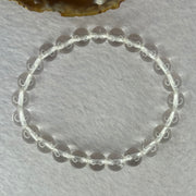 Natural Clear Quartz Bracelet 天然白水晶手链 18.30g 16.5cm 8.4mm 24 Beads - Huangs Jadeite and Jewelry Pte Ltd