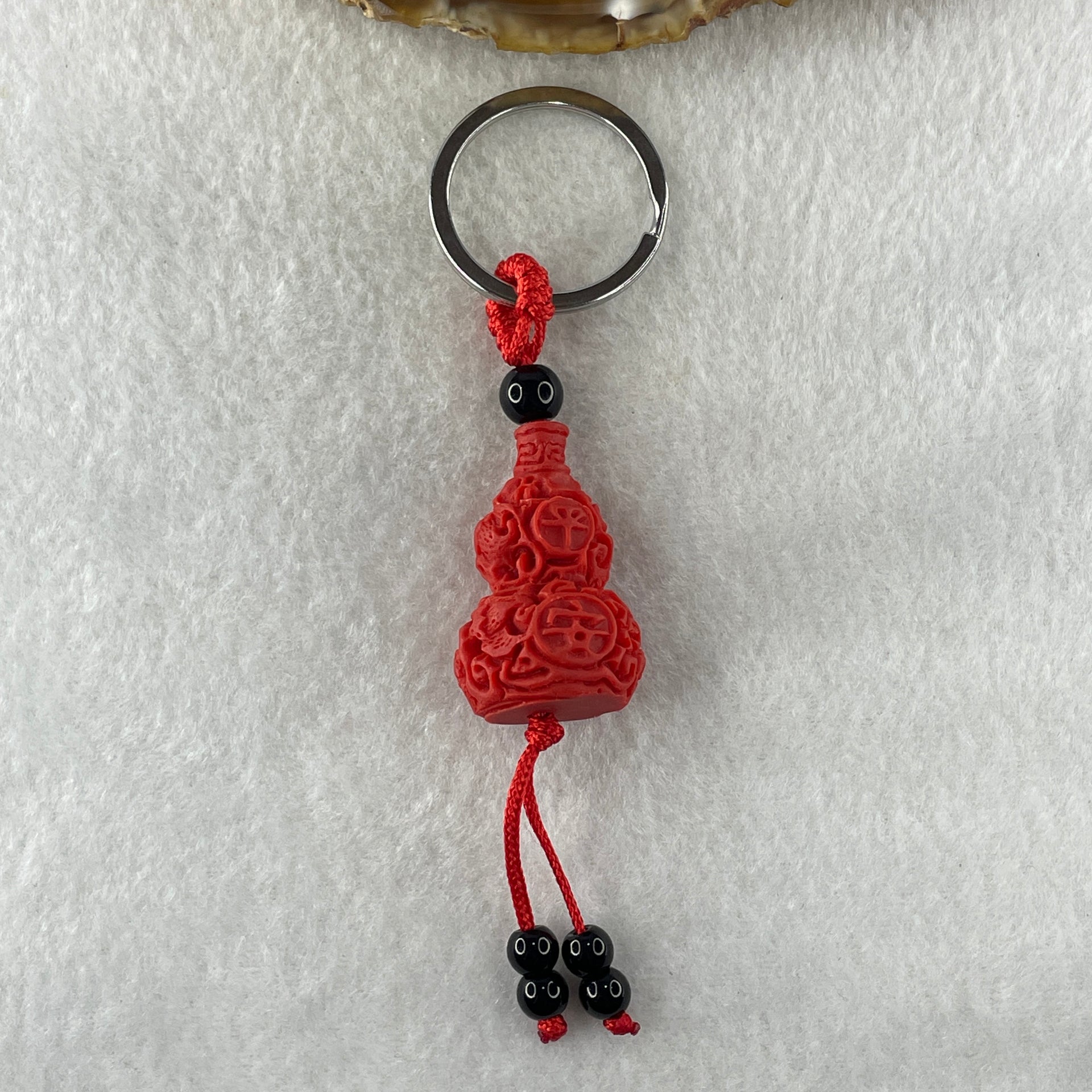 Red Clay Hulu Charm 14.748g 36.5 by 21.6mm - Huangs Jadeite and Jewelry Pte Ltd