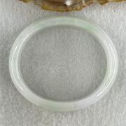 Type A Natural Light Green with Faint Lavender Jadeite Oval Bangle 39.14g Inner Diameter 53.6mm 14.0 by 6.0mm (Slight Internal Line) - Huangs Jadeite and Jewelry Pte Ltd