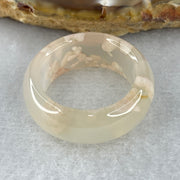 Natural Pinkish Flower Agate Ring 5.52g 9.5 by 4.0mm US 9.2 HK 20.5 - Huangs Jadeite and Jewelry Pte Ltd