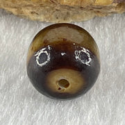 Natural Powerful Tibetan Old Oily Agate 1 Line Dzi Bead Heavenly Master (Tian Zhu) 1.81g 10.0 by 10.8mm - Huangs Jadeite and Jewelry Pte Ltd