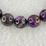 Very Good Grade Natural Sugilite Bracelet 天然苏纪石手链 33.59g 16cm 10.9mm 18 Beads - Huangs Jadeite and Jewelry Pte Ltd