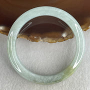 Certified Natural Type A Sky Blue & Yellowish Spot Jadeite Bangle | (47.46g | 53.7mm Inner Diameter | 11.1mm x 8.3mm | Close to Perfect | Throat, Solar Plexus, Crown & Heart Chakra Synergy, Wisdom & Wealth Magnet Anchor) - Huangs Jadeite and Jewelry Pte Ltd