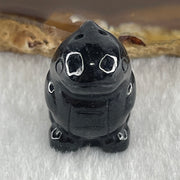 Type A Opaque Black Omphacite Dinosaurs Pendant Charm 9.41g 21.3 by 14.7 by 16.2mm - Huangs Jadeite and Jewelry Pte Ltd