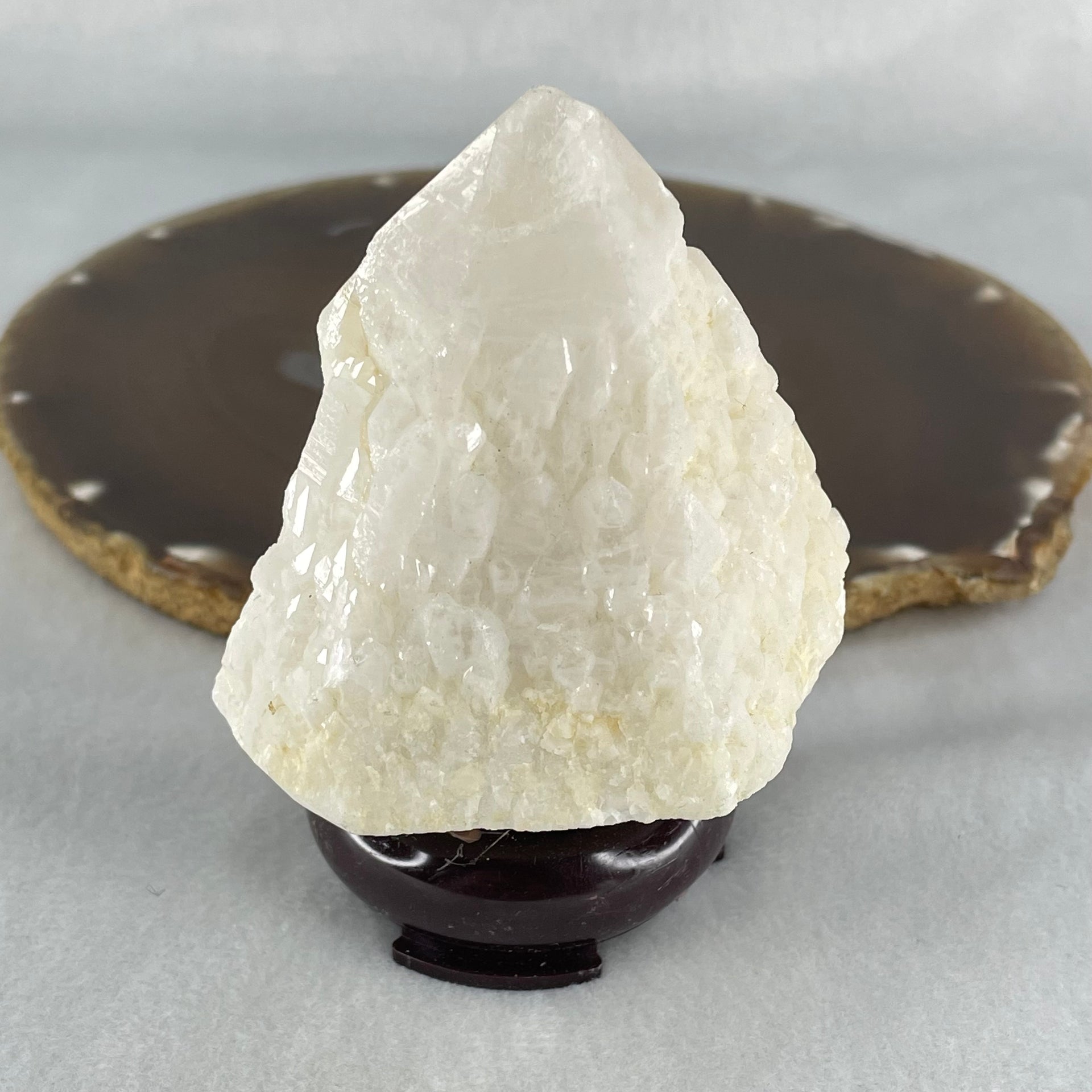 Natural Milky White Quartz Display 240.66g 63.8 by 63.3 by 87.1mm - Huangs Jadeite and Jewelry Pte Ltd