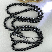 Natural Black Amber Beads Necklace 天然黑琥珀项链 39.36g 88cm 13.0mm 1 Bead 10mm 1 Bead 8.7mm 108 Beads - Huangs Jadeite and Jewelry Pte Ltd