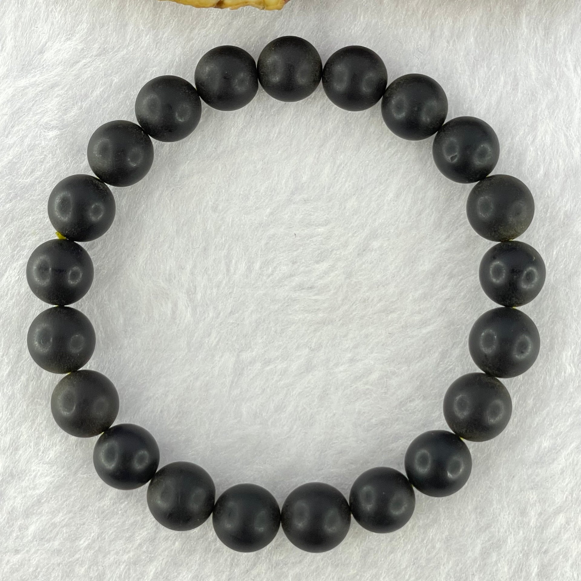 Natural Iron Blood King Amber Beads Bracelet 天然铁血王琥珀手链 9.22g 16.5cm 9.7mm 21 Beads - Huangs Jadeite and Jewelry Pte Ltd
