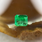 Natural Colombia Green Emerald (Beryl) Cut-Cornered Rectangular step cut 0.63ct 5.3 by 4.7 by 3.7mm - Huangs Jadeite and Jewelry Pte Ltd