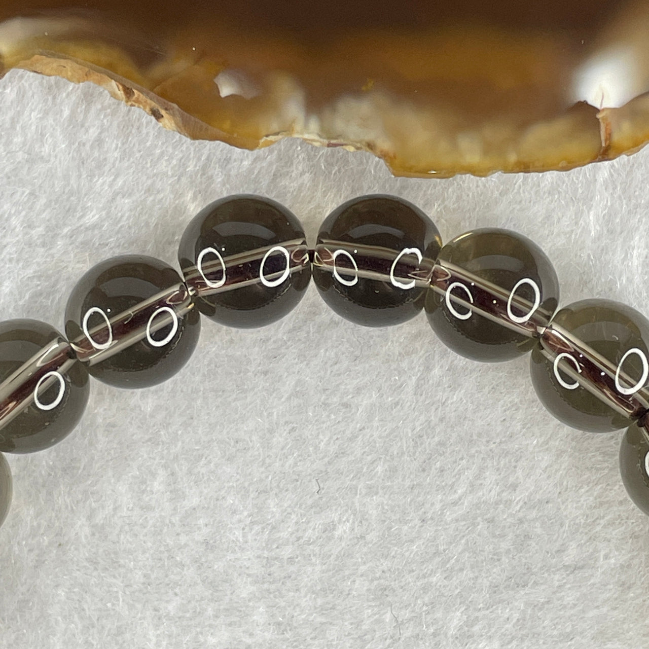 Natural Smoky Quartz Beads Bracelet 32.45g 21cm 10.0mm 26Beads