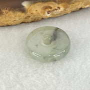 Type A Icy Wuji Grey Jadeite Ping An Kou Donut Charm Pendant 2.04g 15.2 by 4.0mm - Huangs Jadeite and Jewelry Pte Ltd
