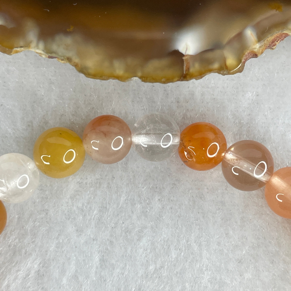 Above Average Grade Natural Rabbit Hair Quartz Beads Bracelet | 7.8mm Silky Rutile Vitality Amulet (13.85g | 14.5cm Wrist Fit | 23 Beads)