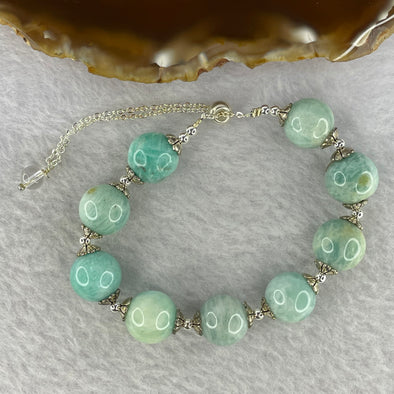 Amazonite Bracelet 24.24g 12.3 mm 9 Beads - Huangs Jadeite and Jewelry Pte Ltd