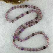 Average Grade Natural Super 7 Crystal Beads Necklace 天然超级七水晶珠项链 35.47g 54cm 7.2mm 84 Beads - Huangs Jadeite and Jewelry Pte Ltd