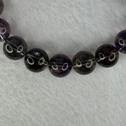 Very Good Grade Natural Transparent Dark Black Super 7 Beads Bracelet 非常好的等级天然透明深黑色超级七珠手链 39.27g 18cm 11.8mm 18 Beads - Huangs Jadeite and Jewelry Pte Ltd