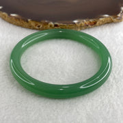 Natural Green Agate Chalcedony Bangle 33.60g Inner Diameter 60.7mm 8.9 by 9.0mm (Perfect) - Huangs Jadeite and Jewelry Pte Ltd