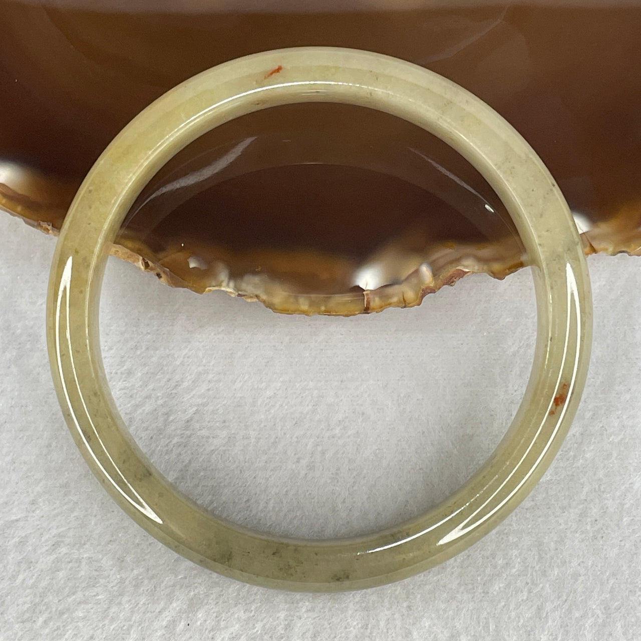 The Three Blessings: Natural Type A San Cai Jadeite Bangle | Large 65.3mm Inner Diameter | Light Green, Yellow & Red Jade (54.83g, 11.5x8.8mm Perfect)