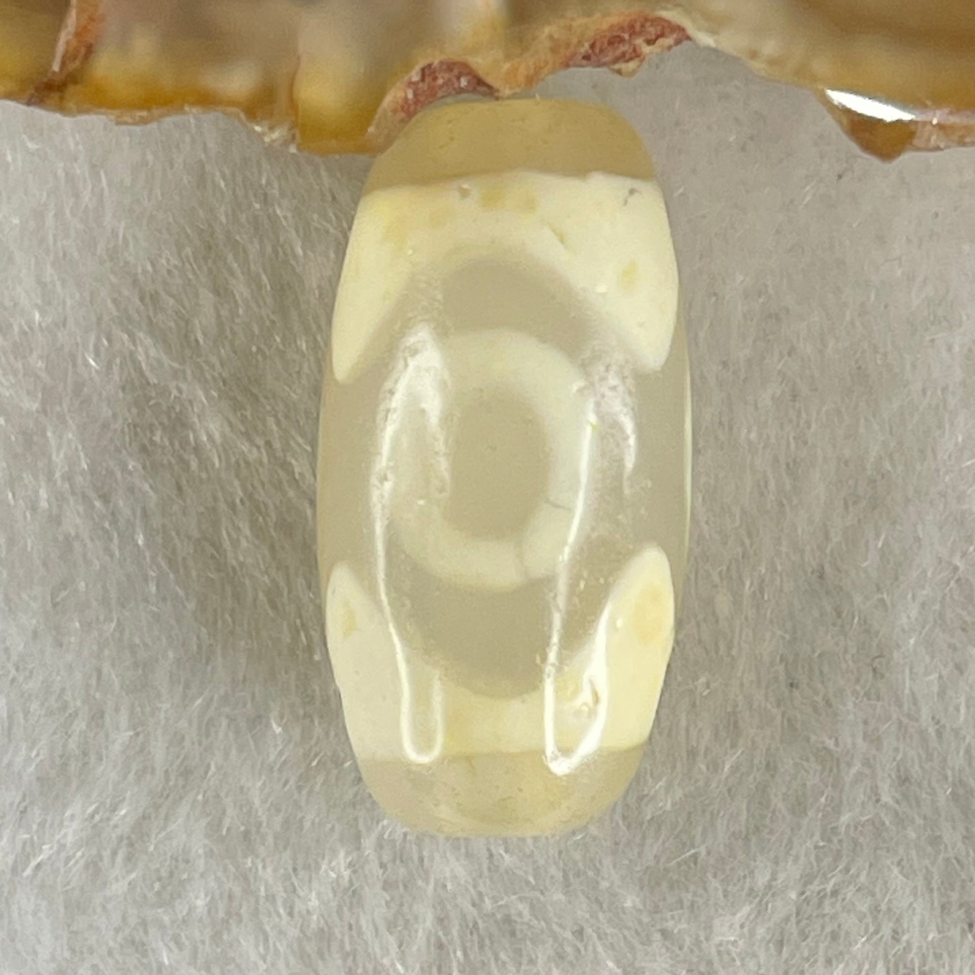 Natural Powerful Tibetan Old Oily Agate 3 Eyes Dzi Bead Heavenly Master (Tian Zhu) 三眼天诛 2.82g 19.6 by 10.1mm - Huangs Jadeite and Jewelry Pte Ltd