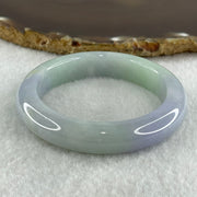 Type A Natural Lavender Light Green Jadeite Bangle 52.93g Inner Diameter 50.9mm 11.5 by 9.3mm (Slight Internal Lines) - Huangs Jadeite and Jewelry Pte Ltd