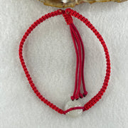 Type A Natural White Jadeite Ping An Kou Donut In String Bracelet4.18g 14.4 by 5.8mm - Huangs Jadeite and Jewelry Pte Ltd