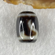 Natural Powerful Tibetan Old Oily Green Tara Dzi Bead Heavenly Master (Tian Zhu) 绿度母天珠 4.92g 18.1 by 12.9mm - Huangs Jadeite and Jewelry Pte Ltd