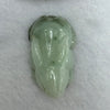 Type A Green Piao Hua Jadeite Rabbit Pendant 21.86g 31.7 by 19.0 by 19.3mm - Huangs Jadeite and Jewelry Pte Ltd